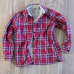 LL bean Fleece lined flannel